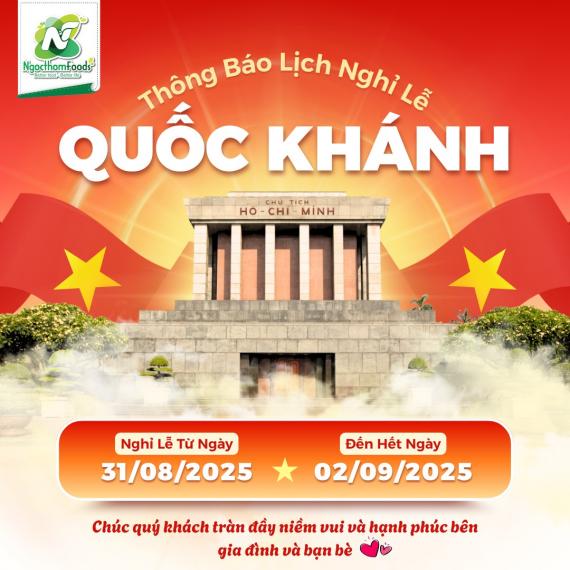 THÔNG BÁO LỊCH NGHỈ LỄ QUỐC KHÁNH
