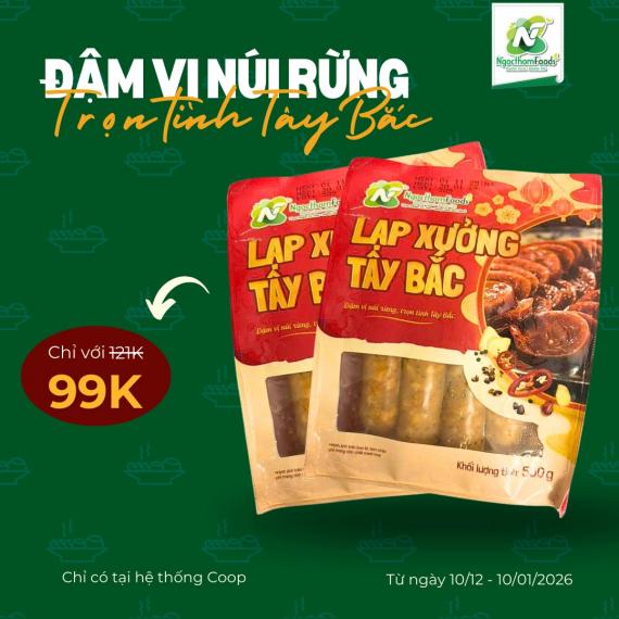 Lạp Xưởng Tây Bắc Ngọc Thơm – ĐÃ TRỞ LẠI VỚI PHIÊN BẢN NÂNG CẤP