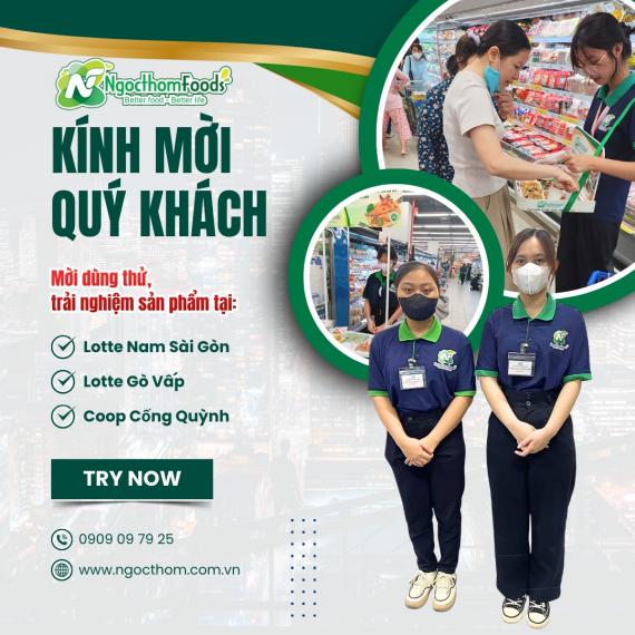 CHƯƠNG TRÌNH DÙNG THỬ SẢN PHẨM – NGỌC THƠM FOODS