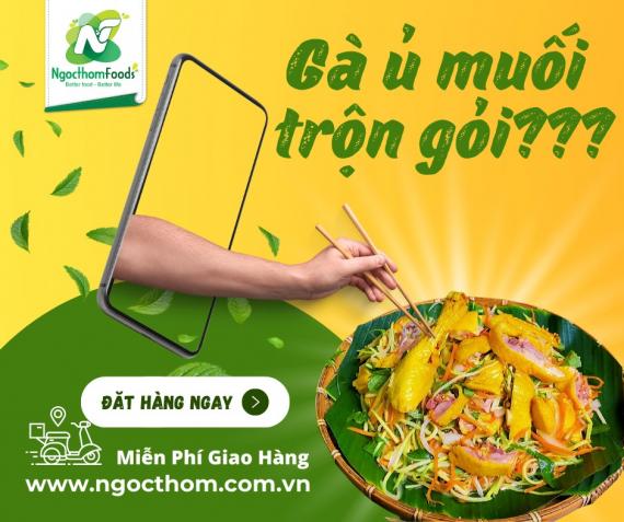 Gà Ủ Muối trộn gỏi