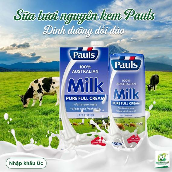 SỮA TƯƠI NGUYÊN KEM PAULS: NGUỒN DINH DƯỠNG TRỌN VẸN CHO BÉ