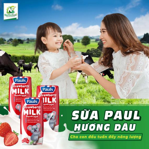 SỮA PAULS HƯƠNG DÂU - CHO CON ĐẦU TUẦN ĐẦY NĂNG LƯỢNG