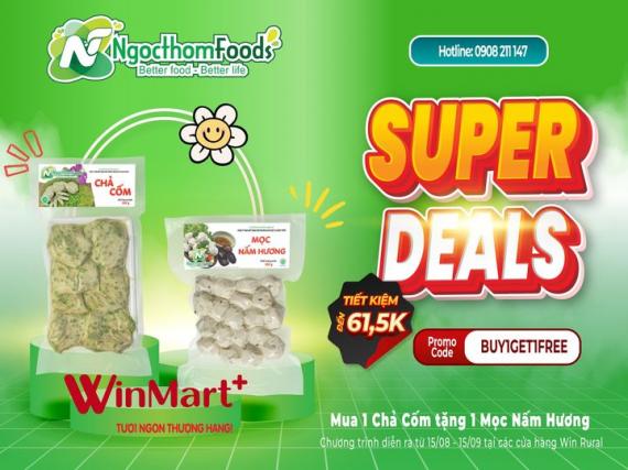 SUPER DEAL - Mua 1 Chả Cốm tặng ngay 1 Mọc Nấm Hương, tiết kiệm đến 61,5k