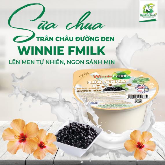 SỮA CHUA TRÂN CHÂU ĐƯỜNG ĐEN WINNIE FMILK ĂN NGON CHẲNG SỢ MẤT DÁNG THON