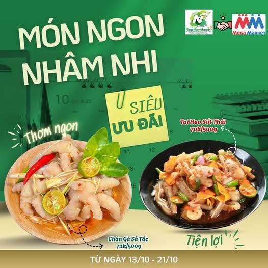 MÓN NGON NHÂM NHI – GIẢM GIÁ CỰC ĐÃ TẠI MEGA MARKET