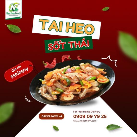 TAI HEO SỐT THÁI – MÓN ĂN GÂY NGHIỆN KHÓ CƯỠNG